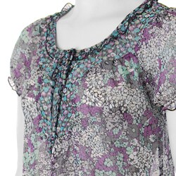 Belle du Jour Junior's Floral Peasant Top