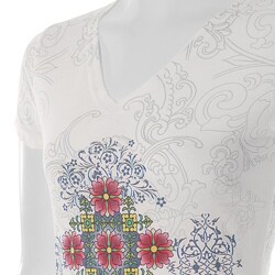 Everyday Junior's V-neck Short-sleeve Floral Top