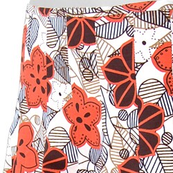 Adi Designs Green/ Orange Junior's Paneled Full Skirt