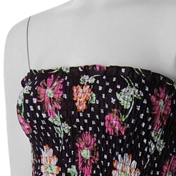 Cute Options Junior's Floral Black Tube Dress