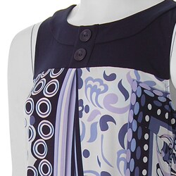 Sangria Brand Women's Silk Retro Print Tank Dress