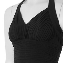 Sangria Women's Shirred Bodice High Waist Maxi Dress