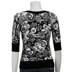 Escio Women's Black Trim Cardigan
