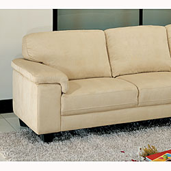 Capri Beige Microsuede Sectional