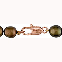 Brown Freshwater Rice Pearl Necklace (7-7.5 mm) (Set of 6)