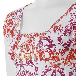 Self Esteem Junior's Orange Smocked Tie-back Top