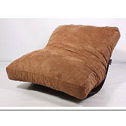 FufSack Brown Microfiber Futon Pillow Lounge Chair
