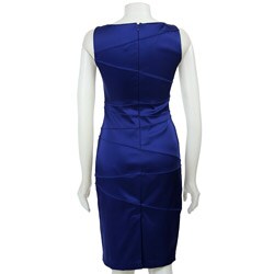 JAX Women's Stretch Satin Sheath Dress