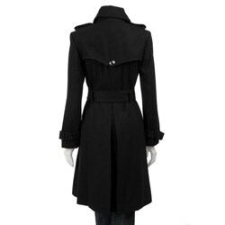 London Fog Women's Double-breasted Military Wool Walker