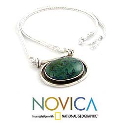 Chrysocolla 'Mystical Medallion' Choker (Peru)
