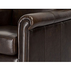 Dark Espresso Top-grain Leather Club Chair