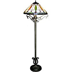 Tiffany-style Curly Floor Lamp