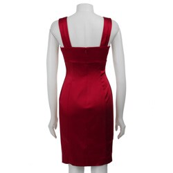 Calvin Klein Women's Stretch Satin Sheath Dress