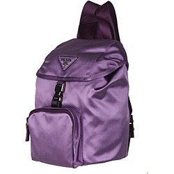 Prada Purple Satin Small Backpack - 12148143 - Overstock.com ...  