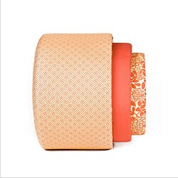 angelo:HOME Nesting Round Ottomans Papaya (Set of 3)
