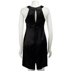 Connected Apparel Women's Crushed Retro Satin Dress
