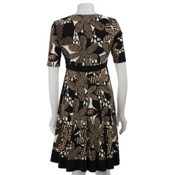 Jones New York Matte Women's Floral Collage Jersey Dress
