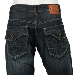 Vigoss Men's Dark Wash Flap Pocket Denim Jeans