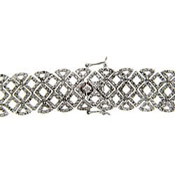 Sterling Silver 2ct TDW Diamond Lattice 7-inch Bracelet (I-J, I2-I3)