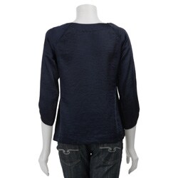 BCBGeneration Women's 3/4-sleeve Loop Trim Top