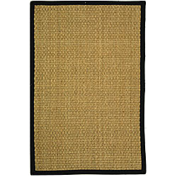 Hand-woven Casual Natural/ Black Seagrass Rug (6' x 9')
