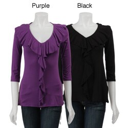 Tammy Mars Women's Ruffle-front Top