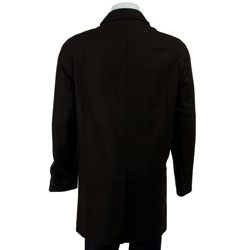 French Connection Men's Dark Brown Wool/Cashmere Blend Coat