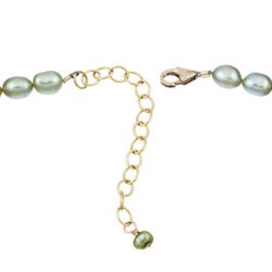 Charming Life 14k Goldfill Green Kyanite/ Pearl Necklace (4-7 mm)