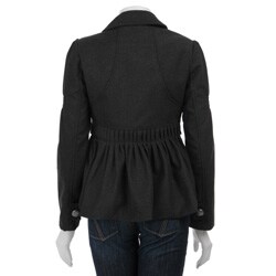 Last Kiss Women's Military-inspired Wool Blend Jacket