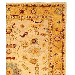 Handmade Tribal Ivory/ Gold Wool Runner (2'3 x 16')