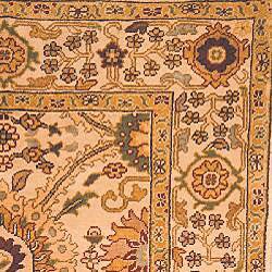 Oushak Legacy Hand-knotted Ivory Wool Rug (4' x 6')