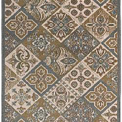 Fall Collection Blue Polypropylene Rug (3'9 x 5'9)
