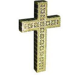 Hand-made Egyptian Wood Inlay Cross