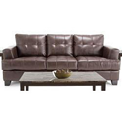 8 Piece Living Room Package: Leather Sofa, Leather Loveseat and Leather Chair, Coffee Table, 2 End Tables and 2 Lamps