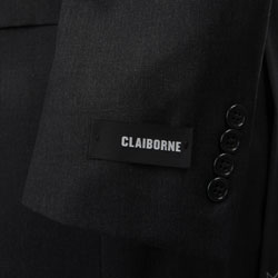 Claiborne Men's Athletic-fit Solid Charcoal Suit