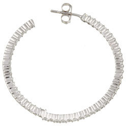14k Gold 1 1/2ct TDW Diamond Inside-out Hoop Earrings (I-J, I2)