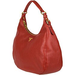 Prada Vitello Daino Red Hobo-style Bag - 12352422 - Overstock.com ...