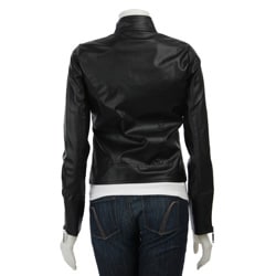 Ashley Womens Faux Leather Zip up Jacket Overstock on PopScreen