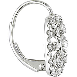 14k Gold 3/4ct TDW Diamond Snowflake Earrings (H-I, I1)