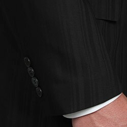 Carlo Lusso Men's Solid Black Tonal Two-button Suit