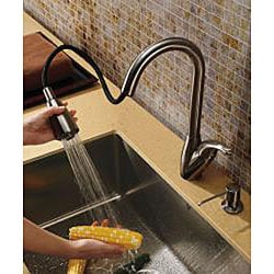 VIGO Stainless Steel Pull-Out Spray Kitchen Faucet