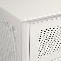 Elite White Metal 6-drawer Dresser 