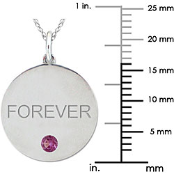 10k Gold June Birthstone Rhodolite 'FOREVER' Designer Necklace