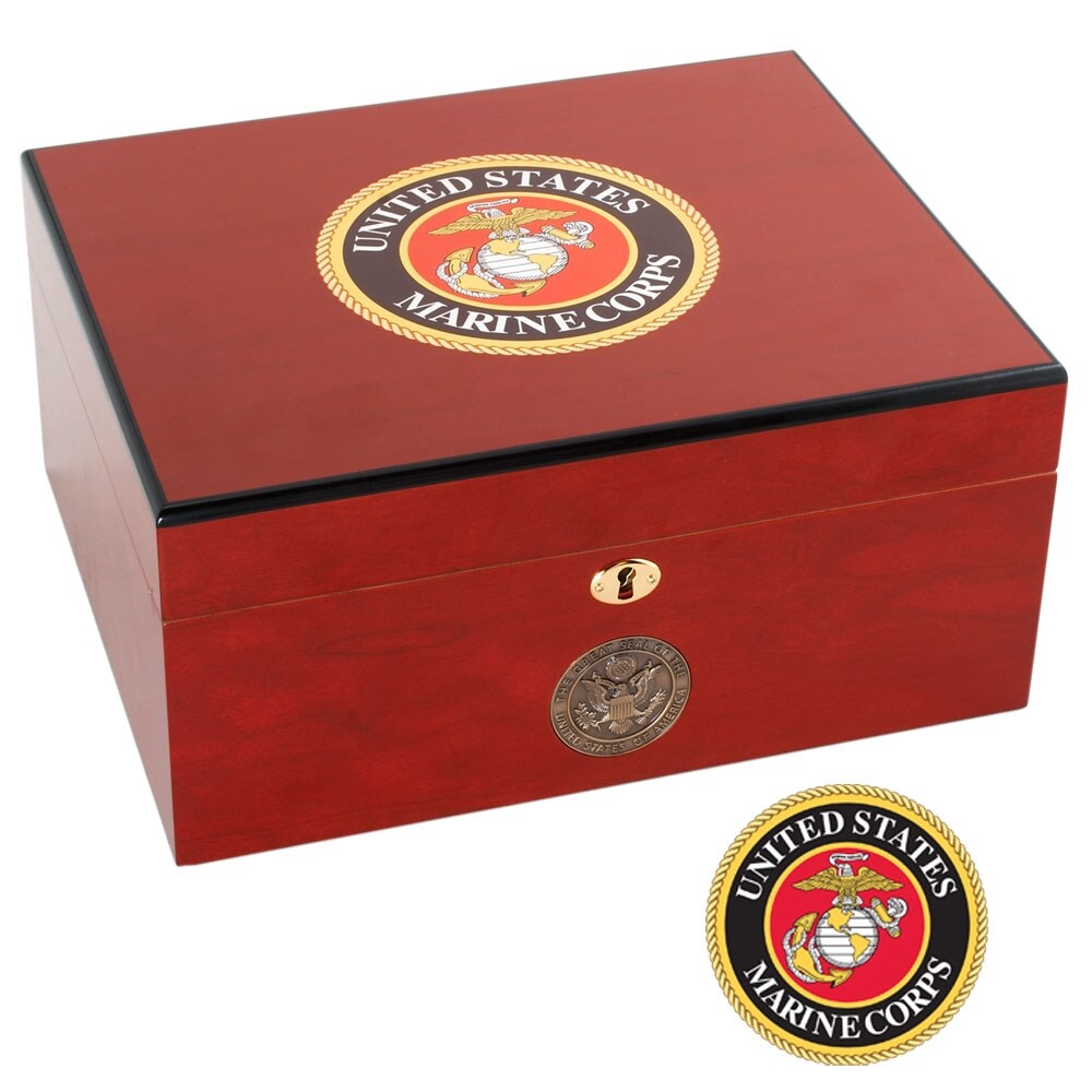 U.S. Marine Corps Cigar Humidor Two 12434013 Shopping