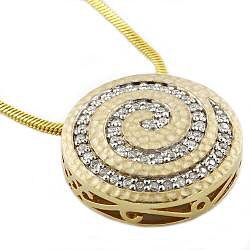 18k Goldplated Silver 1/4ct TDW Diamond Necklace (H-I, I1)