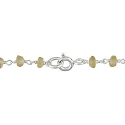 Sterling Silver Citrine Bead Necklace