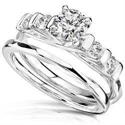 14k Gold 3/4ct TDW Round-cut Diamond Bridal Ring Set (H-I, I1-I2)