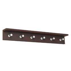 Safco Contempo 6 Hook Wood Wall Rack