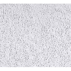 Hand-woven White Chenille Shag Rug (5' Round)