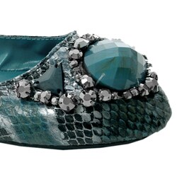 Bamboo by Journee Women's Python Print Ballet Flats